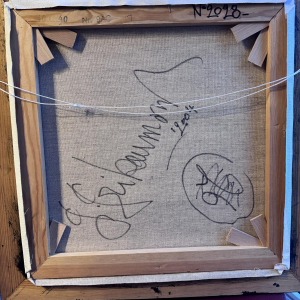 Gérard Gribaumont “De houthakker”, olieverfschilderij op doek, 2004