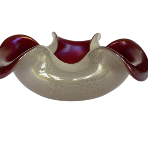 Seguso Vetri d'Arte (toegeschreven aan), drielobbige kom, Murano jaren 50