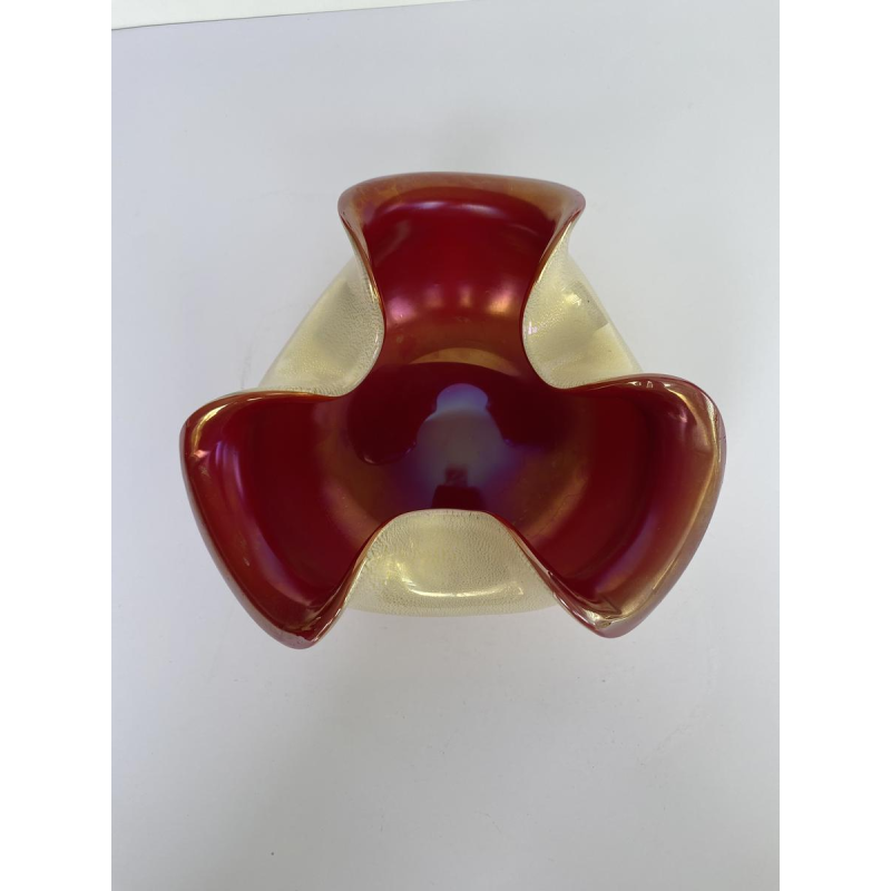 Seguso Vetri d'Arte (toegeschreven aan), drielobbige kom, Murano jaren 50