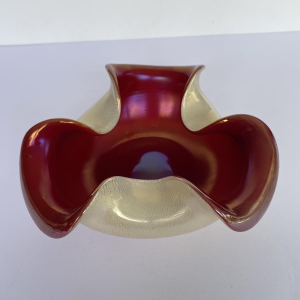 Seguso Vetri d'Arte (toegeschreven aan), drielobbige kom, Murano jaren 50