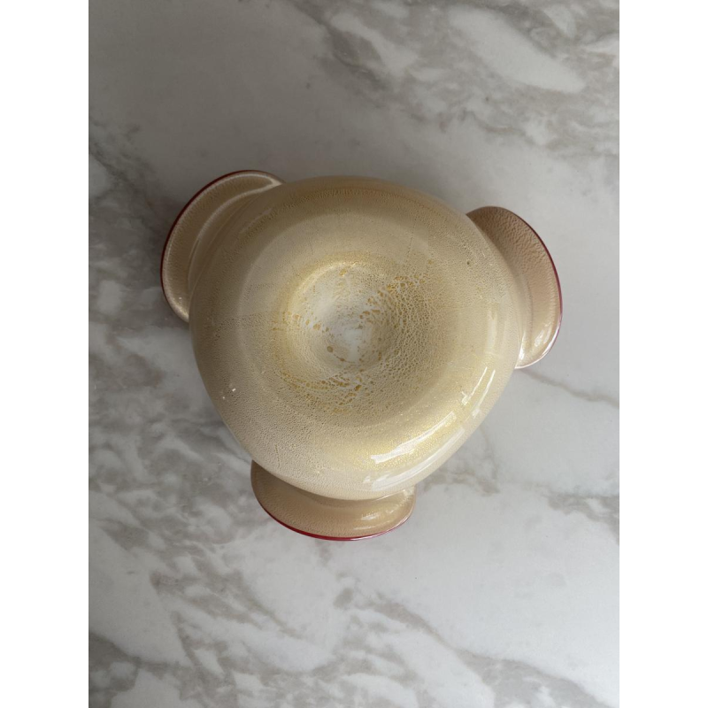 Seguso Vetri d'Arte (toegeschreven aan), drielobbige kom, Murano jaren 50