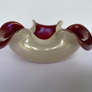 Seguso Vetri d'Arte (toegeschreven aan), drielobbige kom, Murano jaren 50