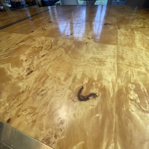 JEAN-CLAUDE MAHEY, Hollywood Regency eettafel, met geïntegreerde verlengstukken, ca. 1970