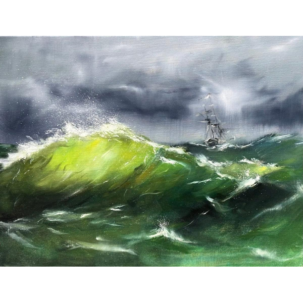 Jonathan De Cesare - Vert d'espoir - Huile sur toile