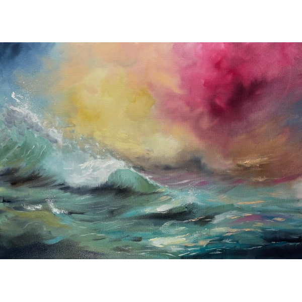 Jonathan De Cesare - Pastel Horizon - Olieverf op canvas