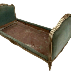 Louis XV style daybed in lacquered and gilded wood, 20th century