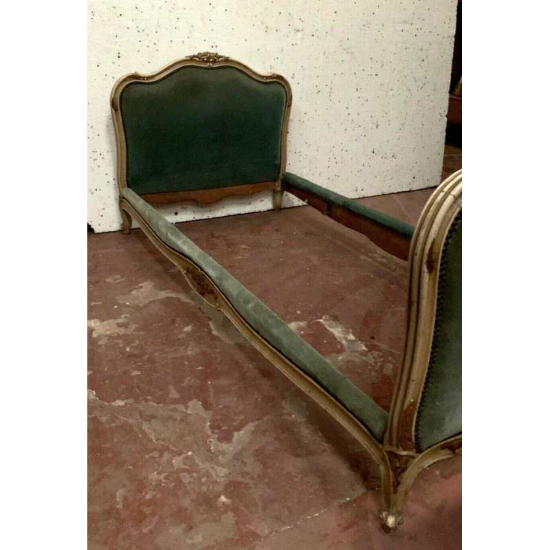 Louis XV style daybed in lacquered and gilded wood, 20th century