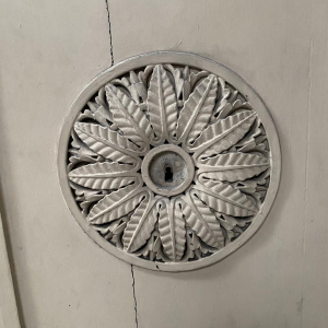 Pair of single-sided doors with molded panels in solid fir, 19th century