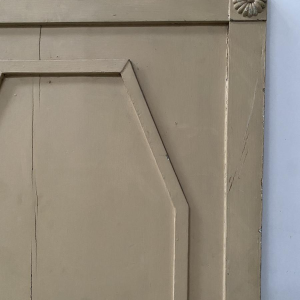 Pair of single-sided doors with molded panels in solid fir, 19th century