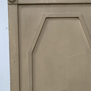 Pair of single-sided doors with molded panels in solid fir, 19th century