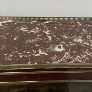 Napoleon III period display cabinet in mahogany and bronze, marquetry, 19th century