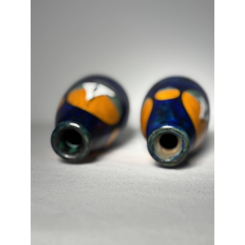 Louis DAGE - Pair of signed ceramic vases - Art Deco, circa 1925-1935