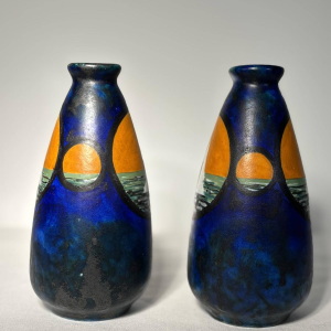 Louis DAGE - Pair of signed ceramic vases - Art Deco, circa 1925-1935