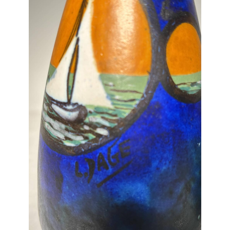 Louis DAGE - Paire de vases en céramique signés - Art Déco, vers 1925-1935