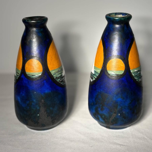 Louis Dage - Paar gesigneerde keramische vazen - Art Deco, circa 1925-1935