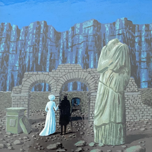 Gaston Bogaert "De betovering van de nacht", een surrealistisch schilderij