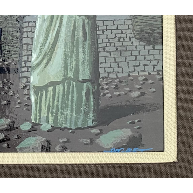 Gaston Bogaert "L'Enchantement de la Nuit", tableau surréaliste