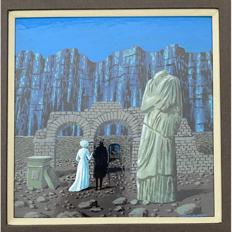 Gaston Bogaert "De betovering van de nacht", een surrealistisch schilderij