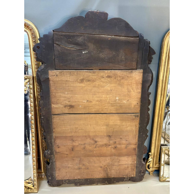 Decorative mirror with putto and dolphins - France or Germany - 18th century