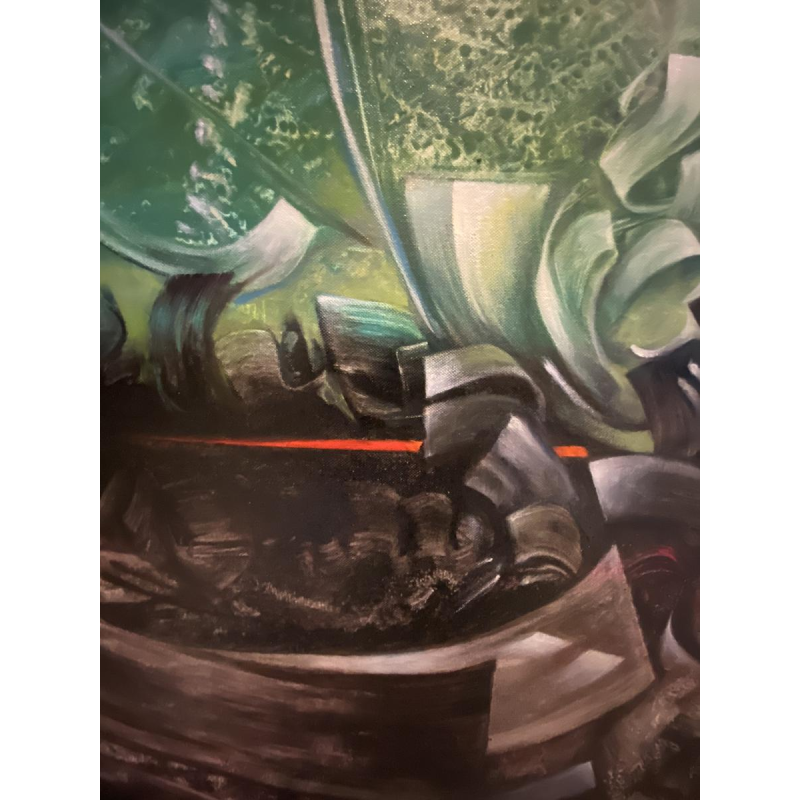 Jacques Zimmermann, abstract schilderij, olieverf op doek, 2009