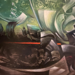 Jacques Zimmermann, tableau abstrait, huile sur toile, 2009