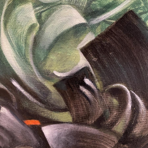 Jacques Zimmermann, abstract schilderij, olieverf op doek, 2009