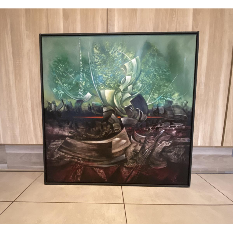 Jacques Zimmermann, abstract schilderij, olieverf op doek, 2009