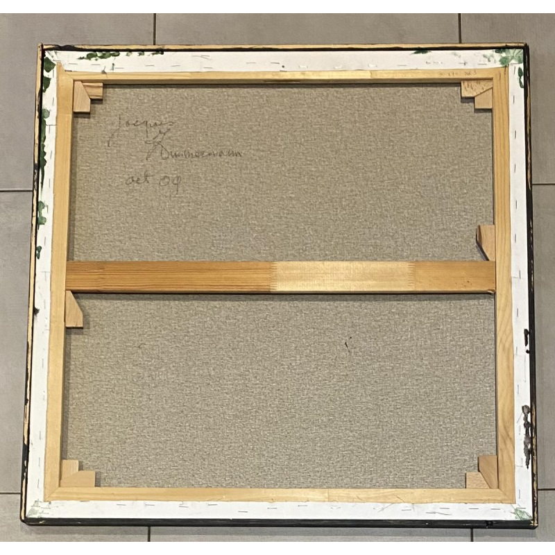 Jacques Zimmermann, tableau abstrait, huile sur toile, 2009