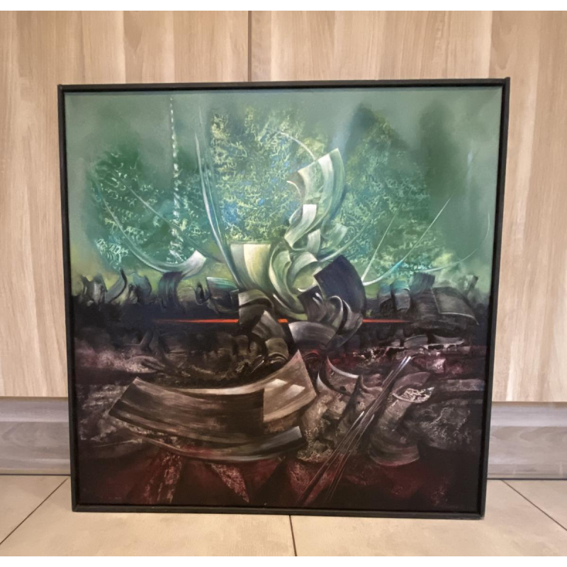 Jacques Zimmermann, abstract schilderij, olieverf op doek, 2009