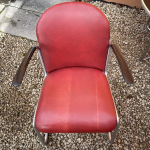 WILLEM HENDRIK GISPEN, set of 3 Art Deco modernist armchairs, 413 style, cantilever steel tube frame, Bauhaus design, 1930s