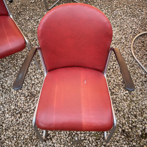 WILLEM HENDRIK GISPEN, set van 3 Art Deco modernistische fauteuils, 413-stijl, cantilever frame van stalen buizen, Bauhaus-desig