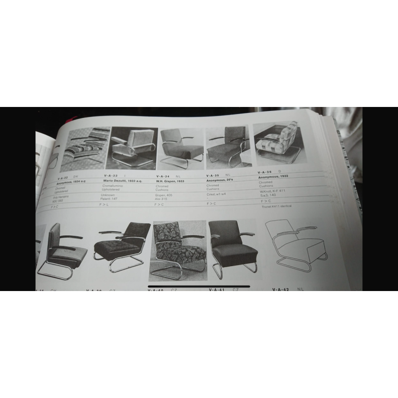 WILLEM HENDRIK GISPEN, set of 3 Art Deco modernist armchairs, 413 style, cantilever steel tube frame, Bauhaus design, 1930s