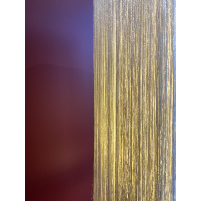 Lampe à poser, socle stuc marbre beige, abat-jour franges Houles, travail artisanal contemporain