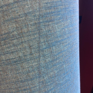 "Column Balustrade" table lamp in terracotta, Ashoka Silk lampshade, handcrafted