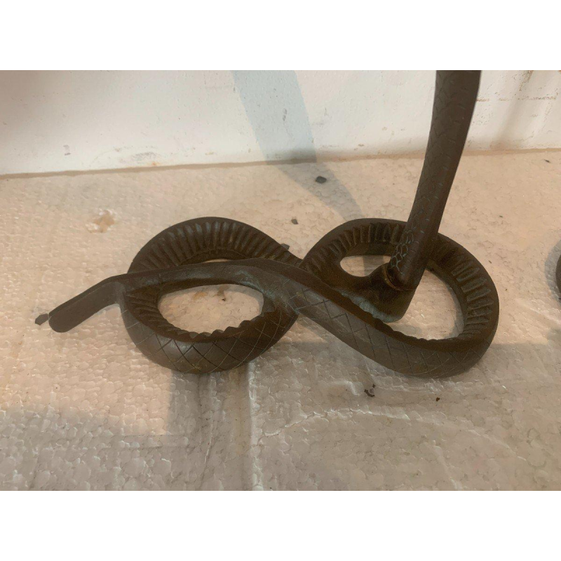 Paire d'appliques murales "Serpents" Art Déco, bronze massif, XX siècle