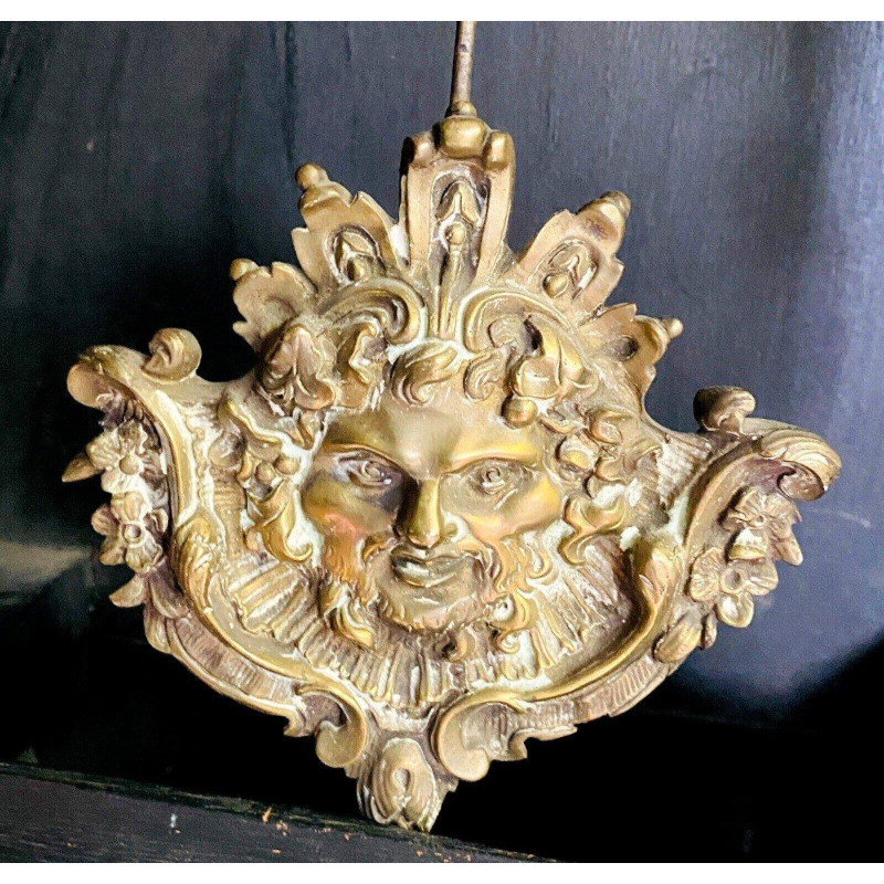 Louis XV style regulator clock, curved wood, marquetry veneer, 20th century