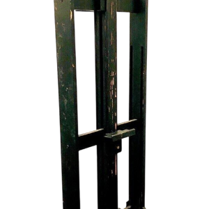 Double-sided painter's easel in blackened wood, 20th century
