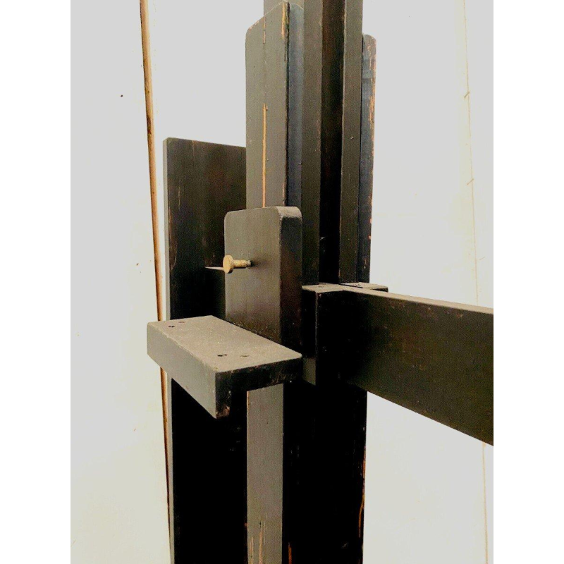 Double-sided painter's easel in blackened wood, 20th century