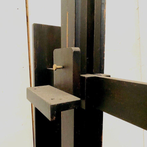 Double-sided painter's easel in blackened wood, 20th century