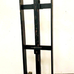 Double-sided painter's easel in blackened wood, 20th century