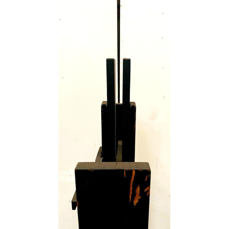 Double-sided painter's easel in blackened wood, 20th century