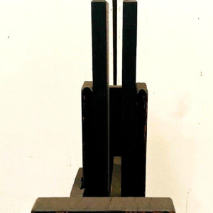 Double-sided painter's easel in blackened wood, 20th century