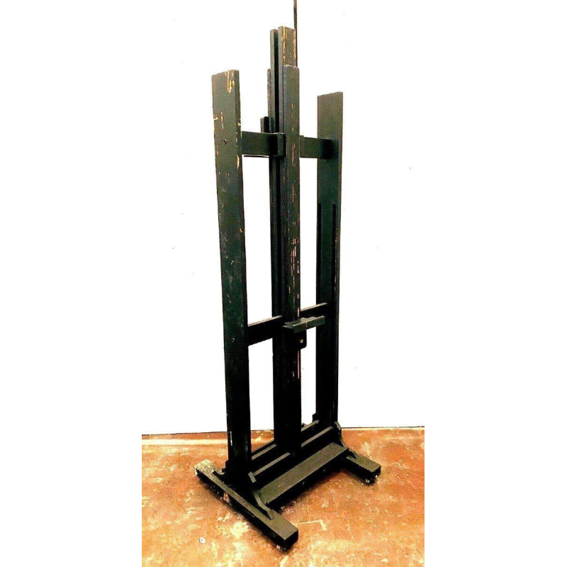 Chevalet de peintre double faces en bois noirci, XXe siècle