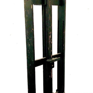 Chevalet de peintre double faces en bois noirci, XXe siècle