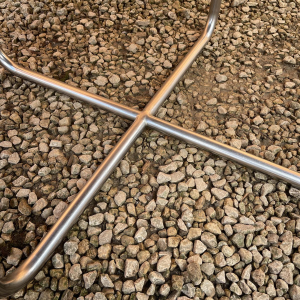WILLEM HENDRIK GISPEN, round Art Deco Modernist coffee table, tubular steel structure, Bauhaus style ca 1930