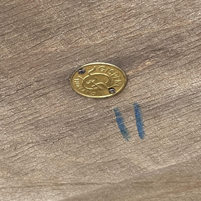 WILLEM HENDRIK GISPEN, ronde Art Deco Modernistische salontafel, stalen buisstructuur, Bauhaus-stijl ca. 1930