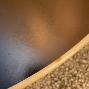 WILLEM HENDRIK GISPEN, table basse ronde Art Déco Moderniste, structure tube d'acier, style Bauhaus ca 1930