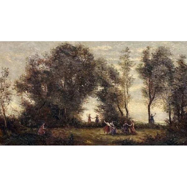 French School "Dance of the Nymphs" after Camille Corot, 19th century