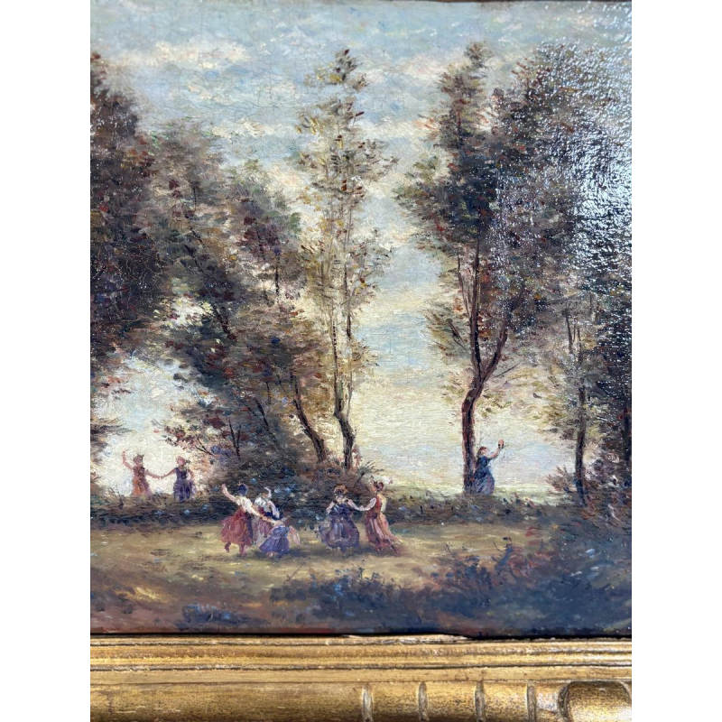 École française "Danse des Nymphes" d'après Camille Corot, XIXe siècle