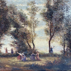 French School "Dance of the Nymphs" after Camille Corot, 19th century